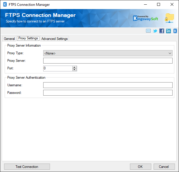 FTPS Connection Manager